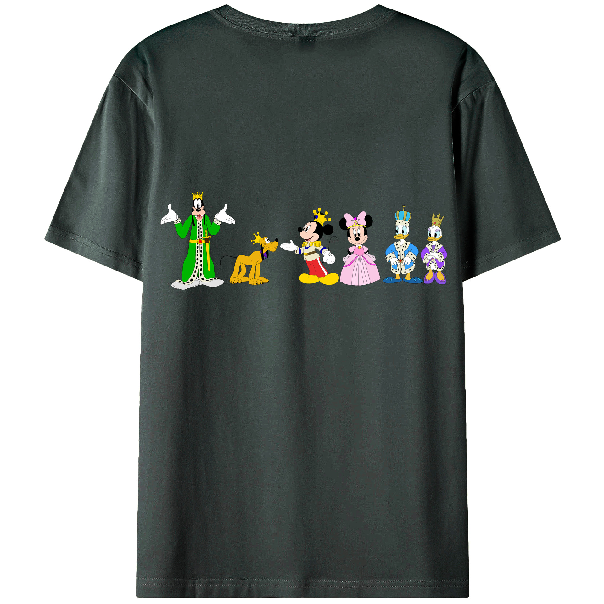 ミッキーマウス Mickey Mouse 綿100％ メンズ半袖Tシャツ（バックプリント） 通気性